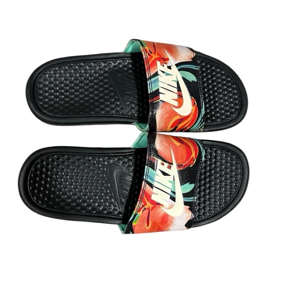 Women’s Nike Benassi Tropical Floral Slip on Slides, Size 6. NEW! - Picture 8 of 10